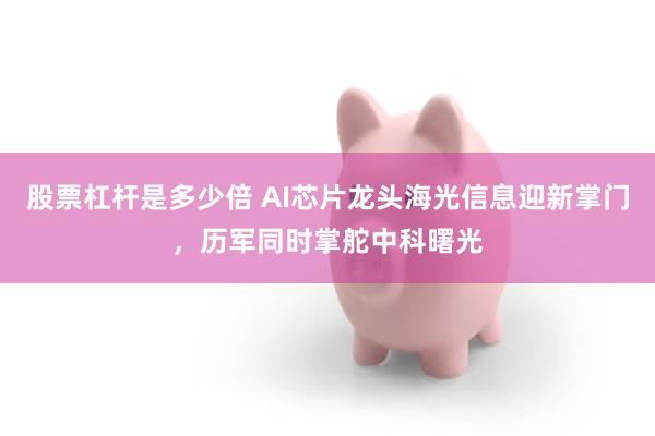 股票杠杆是多少倍 AI芯片龙头海光信息迎新掌门，历军同时掌舵中科曙光